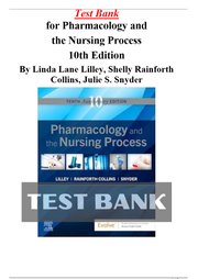 Pharmacology And The Nursing Process 10th Edition Test Bank