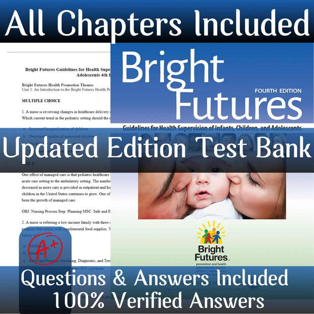 Bright Futures Guidelines for Health Supervision of Infants, Children, and Adolescents, 4th Edition Test Bank